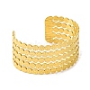 PVD Vacuum Plating 304 Stainless Steel Bangles for Women BJEW-B104-06G-2