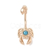 Scorpion Brass Synthetic Turquoise Curved Barbell Belly Rings AJEW-L099-02G-2