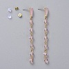 Electroplate Glass Dangle Stud Earrings EJEW-JE04017-04-1