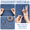 16Pcs 4 Colors Steel Wire Round Snake Chain Stretch Bracelets Set BJEW-BC0001-23-4
