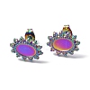 Ion Plating(IP) 304 Stainless Steel Stud Earring Findings STAS-F286-12MC-1