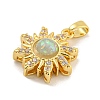 Rack Plating Brass Cubic Zirconia Pendants KK-H476-11G-03-2