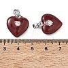 Valentine's Day Brass Micro Pave Clear Cubic Zirconia Pendants KK-C172-25P-3