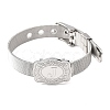 304 Stainless Steel Watch Band Chain Bracelets for Women Men BJEW-P386-09P-J-4