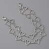 Iron Decorative 2-Layer Heart Link Bag Chains AJEW-WH0367-32P-1