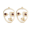 Alloy Open Back Bezel Pendants LS-PALLOY-I197-01G-1