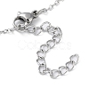 304 Stainless Steel Cable Chain Bracelet with Enamel Rondelle Beaded BJEW-G683-02P-4