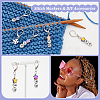 Star/Flat Round/Clover Pendant Stitch Markers HJEW-AB00362-4