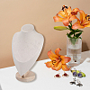 Bust Shaped Beech Covered with Velvet Necklace Display Stands NDIS-WH20010-02C-7