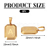 1Pc Stainless Steel Rectangle with Letter Pendants NJEW-TA0001-22A-3