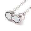 Brass Magnetic Clasp with Cable Safety Chain KK-F839-035P-3