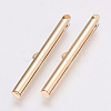 Brass Slide On End Clasp Tubes KK-Q747-11I-KC-1