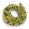 Spray Painted Glass Beads Strands GGLA-S058-001E-07-2