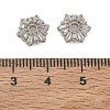 Brass Micro Pave Cubic Zirconia Bead Caps CU-CBA6E4E-03P-3