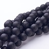 Natural Black Agate Beads Strands G-D543-12mm-1