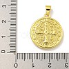 Rack Plating Brass Pave Nature Shell Religion Pendants KK-C074-31G-01-3