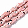 Handmade Porcelain Ceramic Beads Strands PORC-T006-03I-1