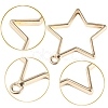 Rack Plating Alloy Open Back Bezel Pendants PALLOY-YW0001-07-FF-3
