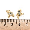 Brass Micro Pave Cubic Zirconia Charms X1-KK-C099-01G-G-3