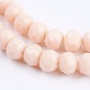 Opaque Glass Beads Strands EGLA-F122-8x6mm-NC06-3