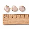 Electroplate Natural Rose Quartz Pendants G-T112-03H-3