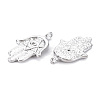 Brass Micro Pave Clear Cubic Zirconia Pendants KK-S356-539P-NF-2