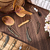 10Pcs 5 Styles Tibetan Style Alloy Brooches JEWB-SC0001-57-3