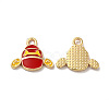 Rack Plating Alloy Enamel Charms ENAM-O050-03G-1
