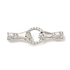 Rack Plating Brass Pave Black Cubic Zirconia Hands with Rings Links Connector Charms KK-A229-14P-1