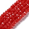 Baking Paint Imitation Jade Glass Bead Strands DGLA-A034-J10mm-A32-1