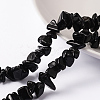 Natural Obsidian Chip Bead Strands X-F079-1