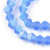 Imitate Austrian Crystal Bicone Frosted Glass Beads Strands GLAA-F029-TM4mm-A07-3