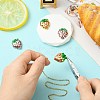 4Pcs 2 Colors Brass Enamel Pendants KK-CJ0003-25-5