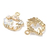 Alloy Rhinestone Pendants FIND-C074-21KCG-02-2