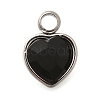 304 Stainless Steel with Rhinestone Pendants STAS-Q346-01P-05-1