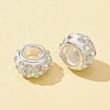 30Pcs Polymer Clay Rhinestone European Beads CPDL-FS0001-01-5