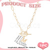 304 Stainless Steel Letter Pendant Necklaces NJEW-LP0001-52M-G-2
