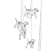 LED Solar Powered Dog Wind Chime HJEW-I009-04-3