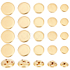 50Pcs 5 Styles 3-Hole Brass Buttons BUTT-OC0001-47G-1