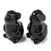 Natural Obsidian Carved Healing Mouse Figurines DJEW-D012-02C-1