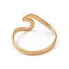 Ion Plating(IP) 201 Stainless Steel Wave Finger Ring for Women RJEW-J051-04G-3