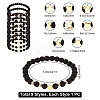 PandaHall Elite 1 Set Bear & Cross & Moon & Crown & Heart & Butterfly Brass Beaded Stretch Bracelets Set BJEW-PH0004-22-2