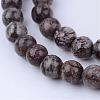 Natural Snowflake Obsidian Beads Strands G-Q462-6mm-37-1