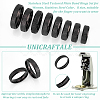 16Pcs 8 Size 201 Stainless Steel Textured Plain Band Rings Set for Women RJEW-UN0002-77EB-5