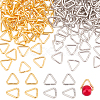 240Pcs 2 Colors Brass Triangle Linking Ring KK-PH0005-19-1