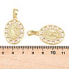 Brass Micro Pave Cubic Zirconia Pendants KK-C162-095G-3