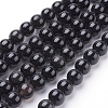 Natural Obsidian Beads Strands X-G-G099-8mm-24-1