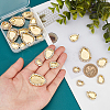 24Pcs 4 Style Brass Cabochon Connector Setting RB-PH0001-18G-6