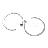 304 Stainless Steel Ring Stud Earrings EJEW-K295-01B-P-2