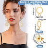 20Pcs 304 Stainless Steel Ring Stud Earring Findings STAS-BBC0001-76G-2